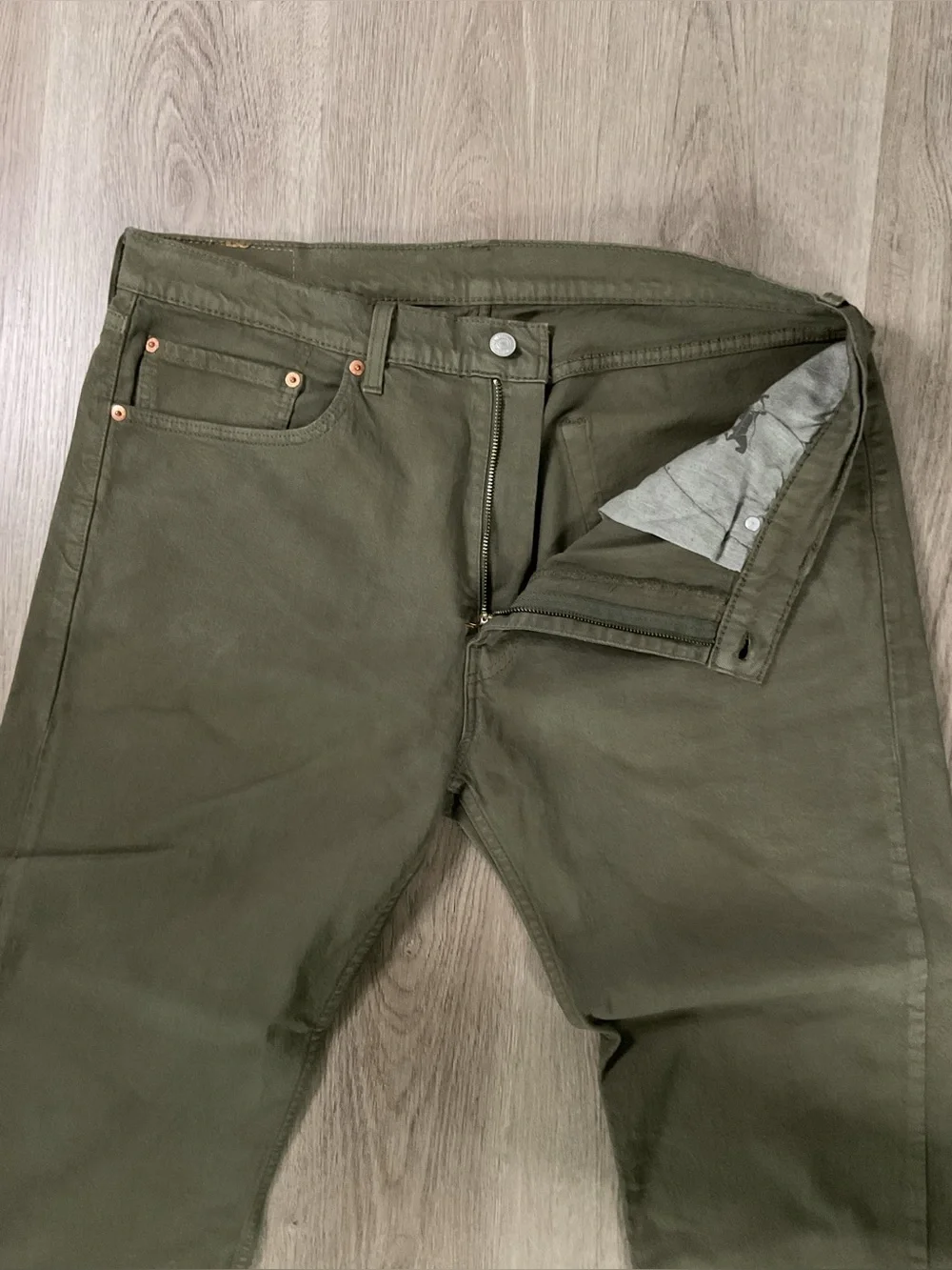Levi's 505 Olive Green Utility Pants (Tailored) 36x34